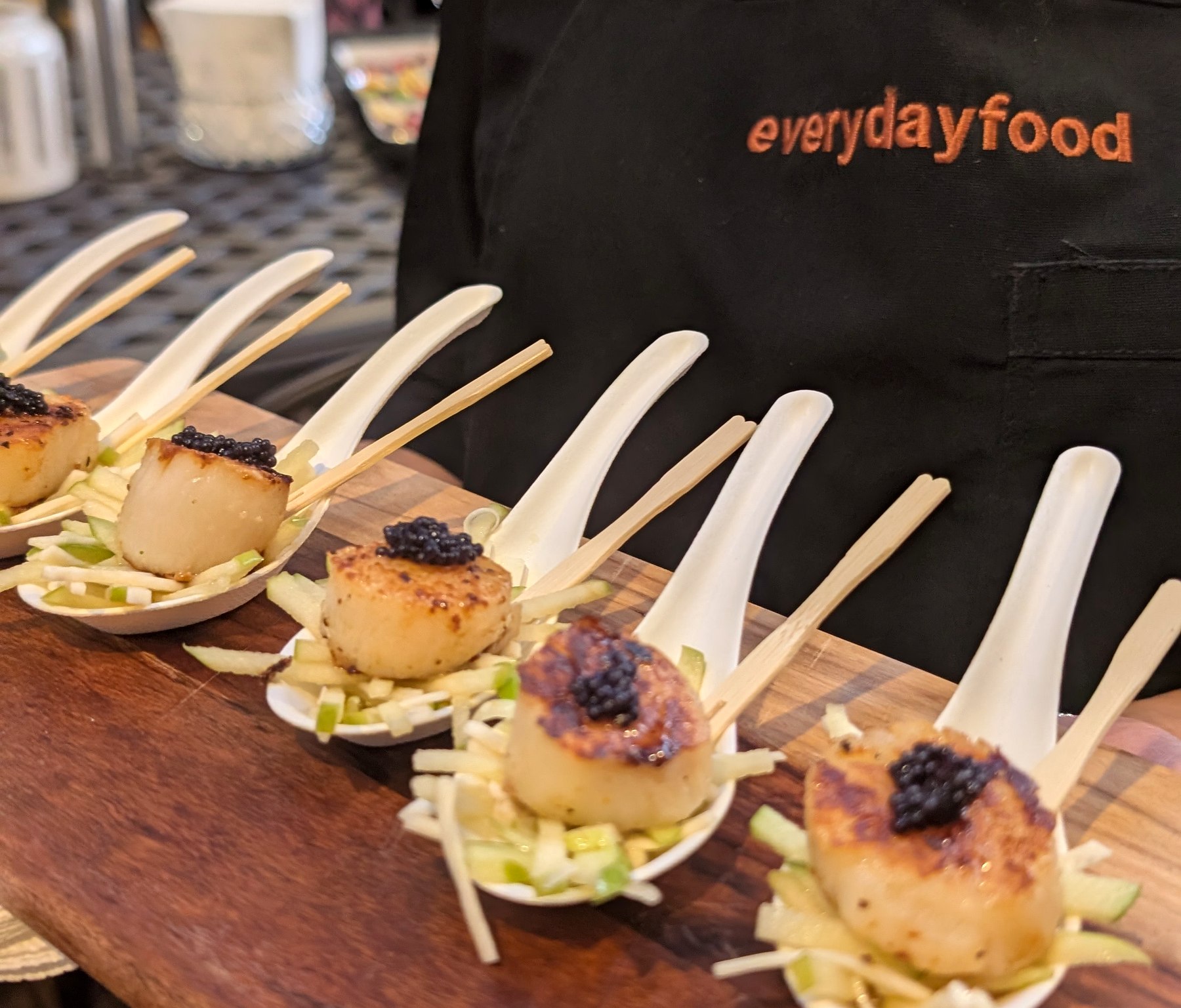 Hand-finished everydayfood canapés prepared for event service