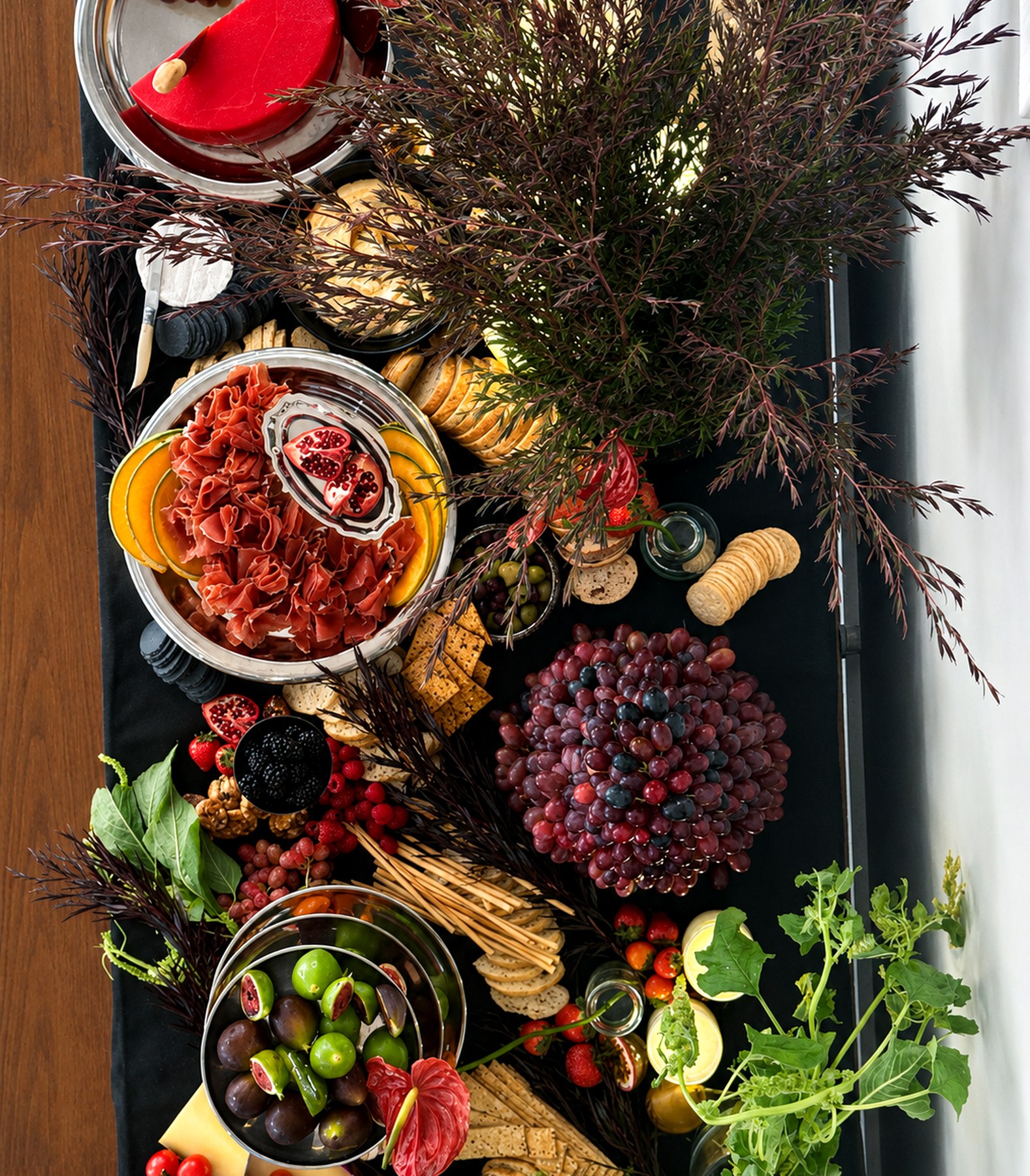 An abundant everydayfood grazing presentation prepared for an event