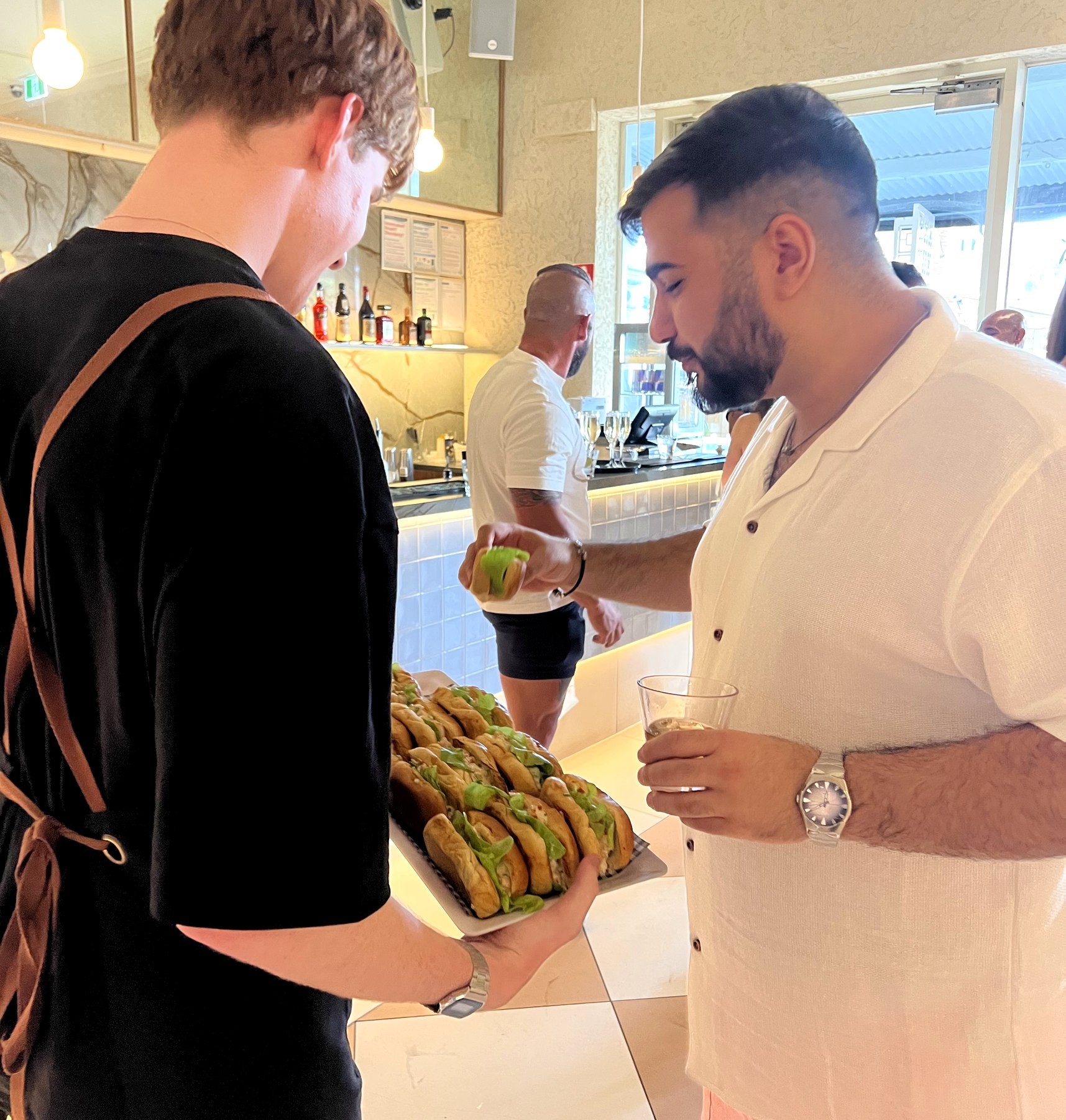 An everydayfood team member providing professional event service