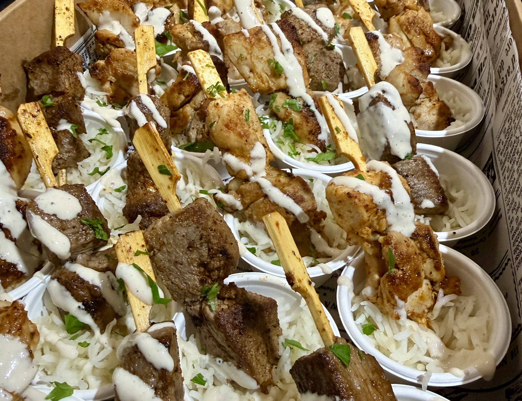 A generous everydayfood buffet prepared for an event