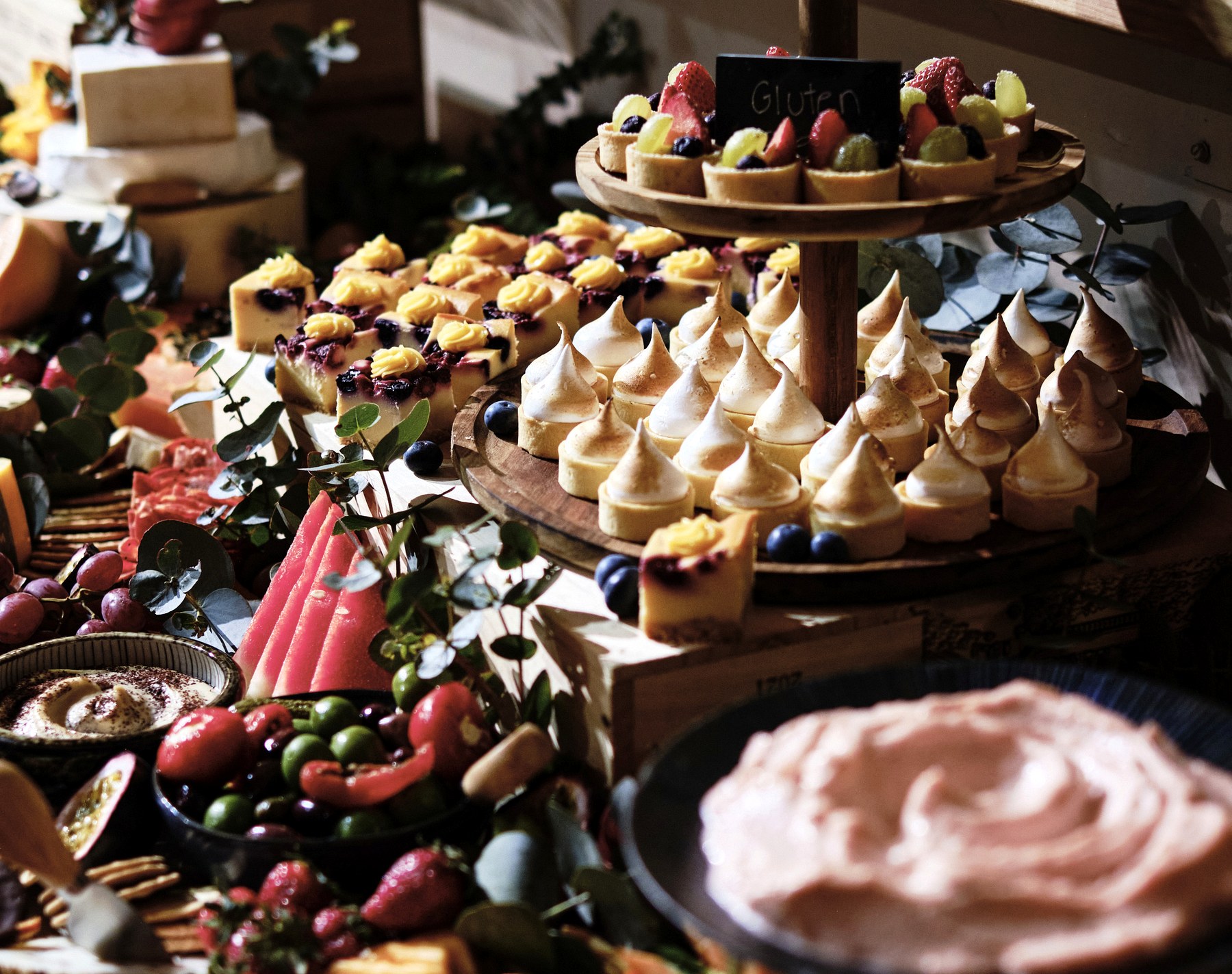 Premium petit fours and grazing presentation at Northcote Theatre