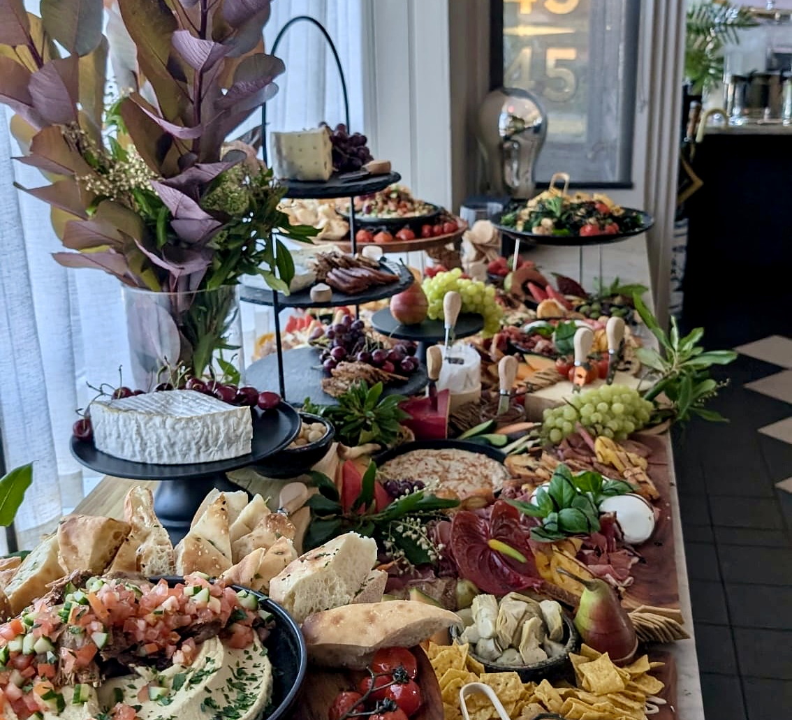 An abundant everydayfood grazing table