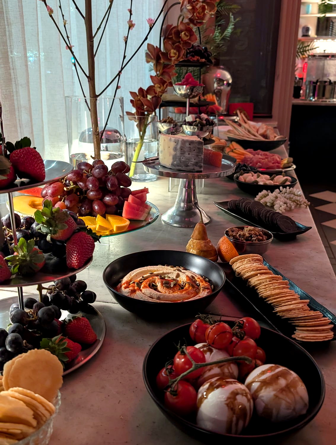 A dark and dramatic everydayfood grazing presentation
