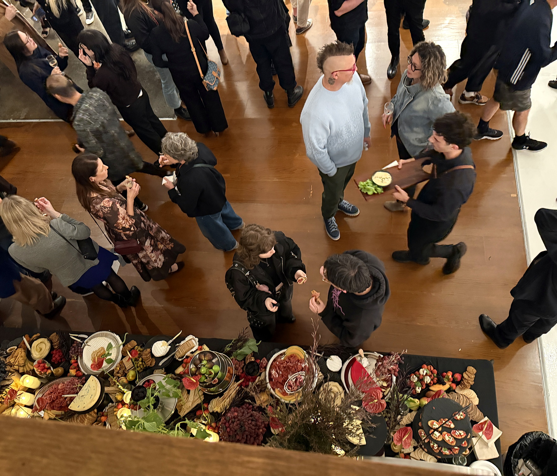 Guests enjoying an everydayfood catered cocktail event