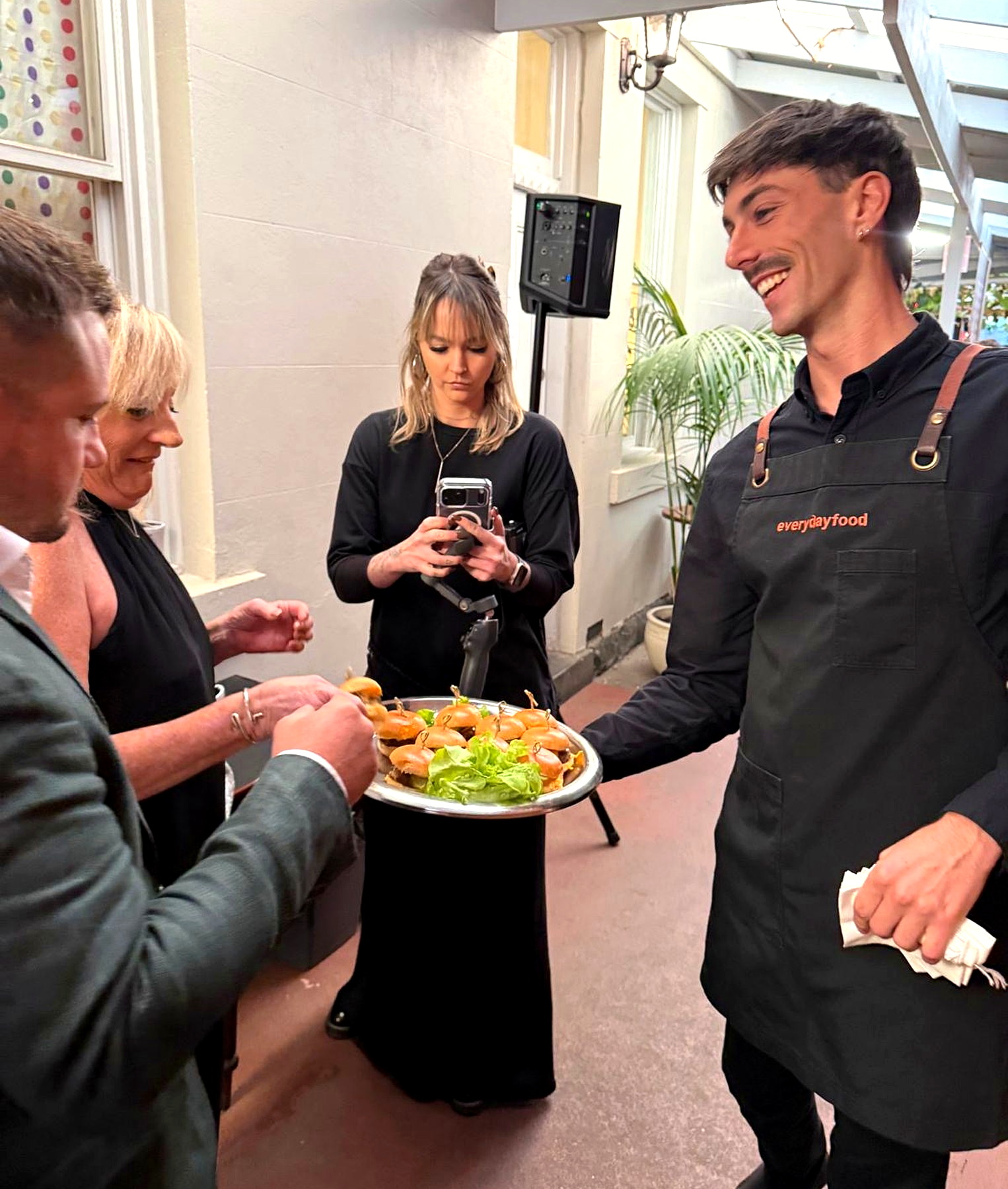 Chicken shish served at an everydayfood private event