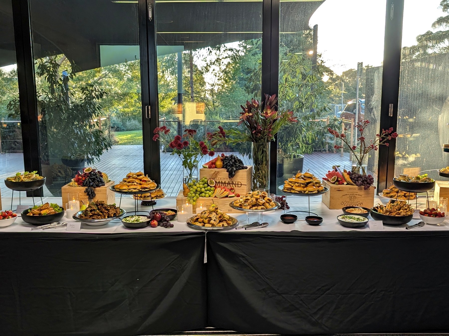 An abundant everydayfood buffet arranged for a Nillumbik event