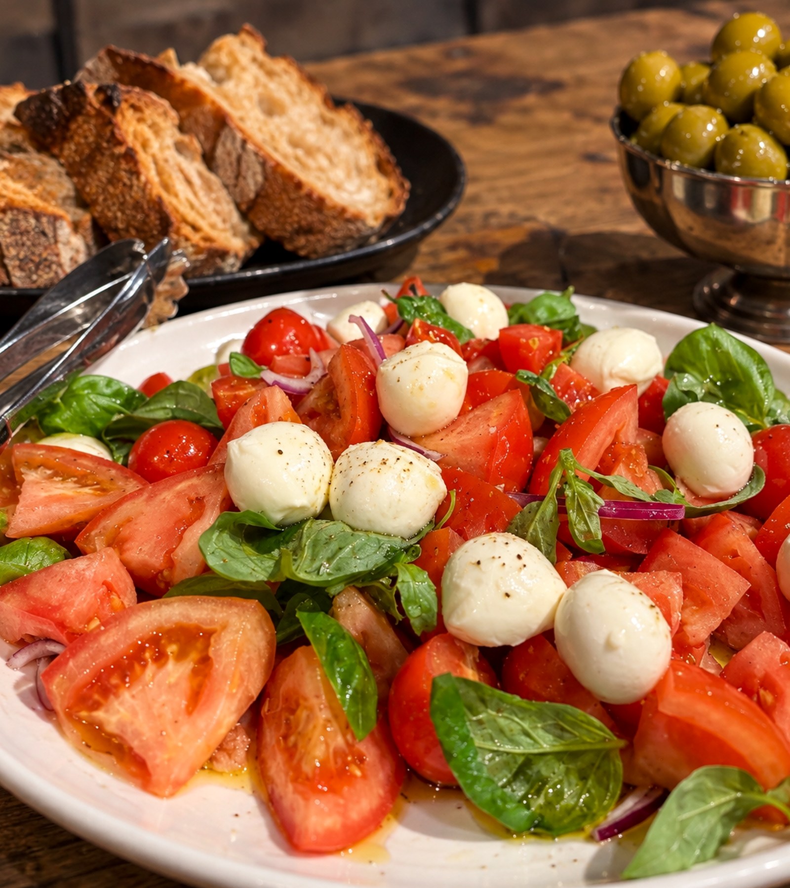 A colourful everydayfood shared feast prepared for a wedding