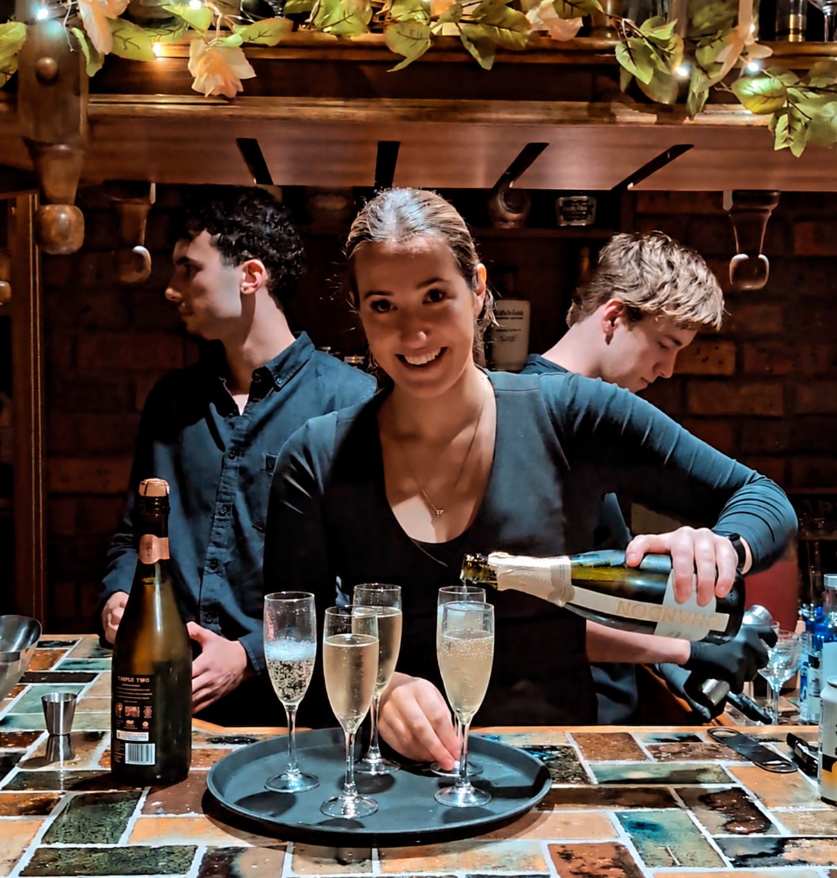Everydayfood staff providing bar service at a Melbourne event